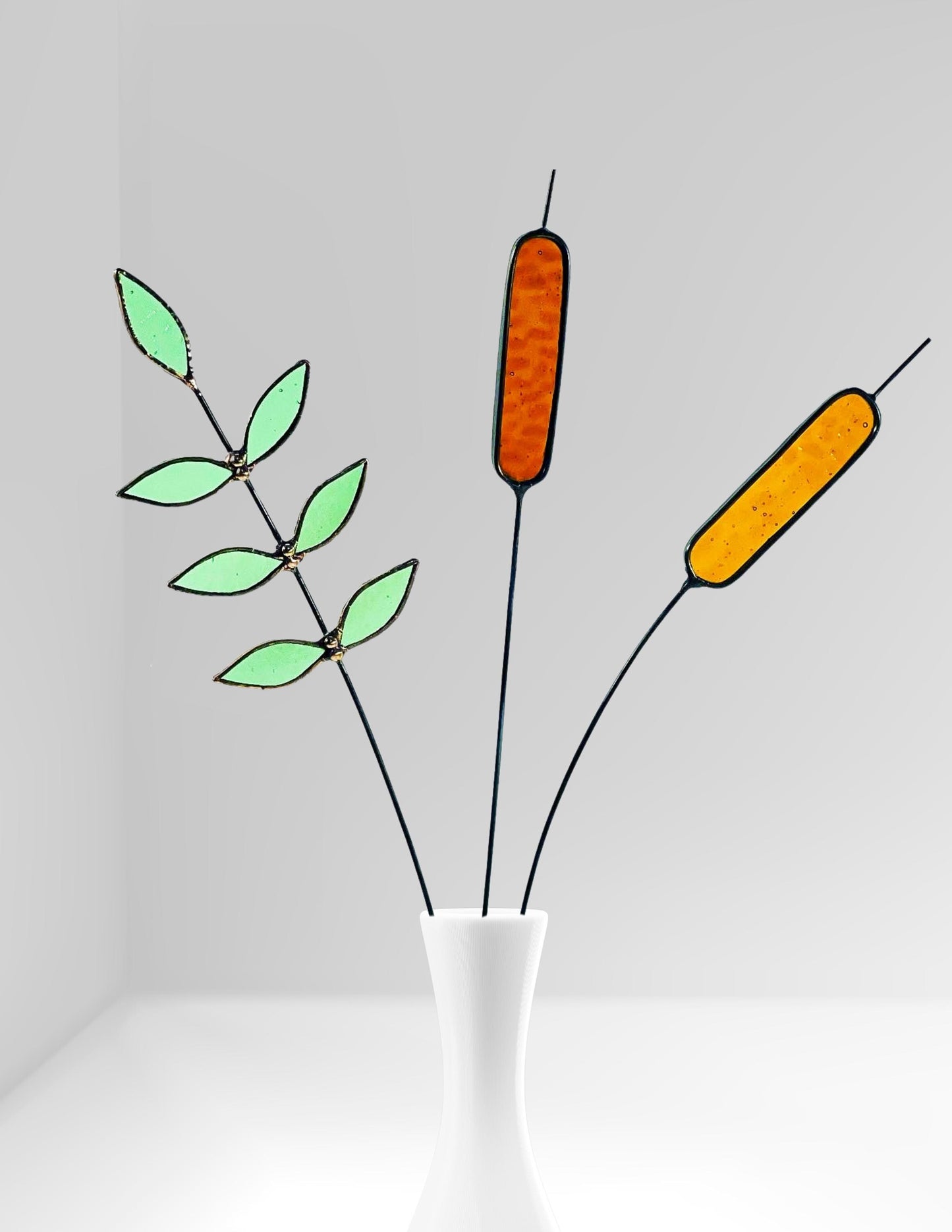 Glass Cattail Stems