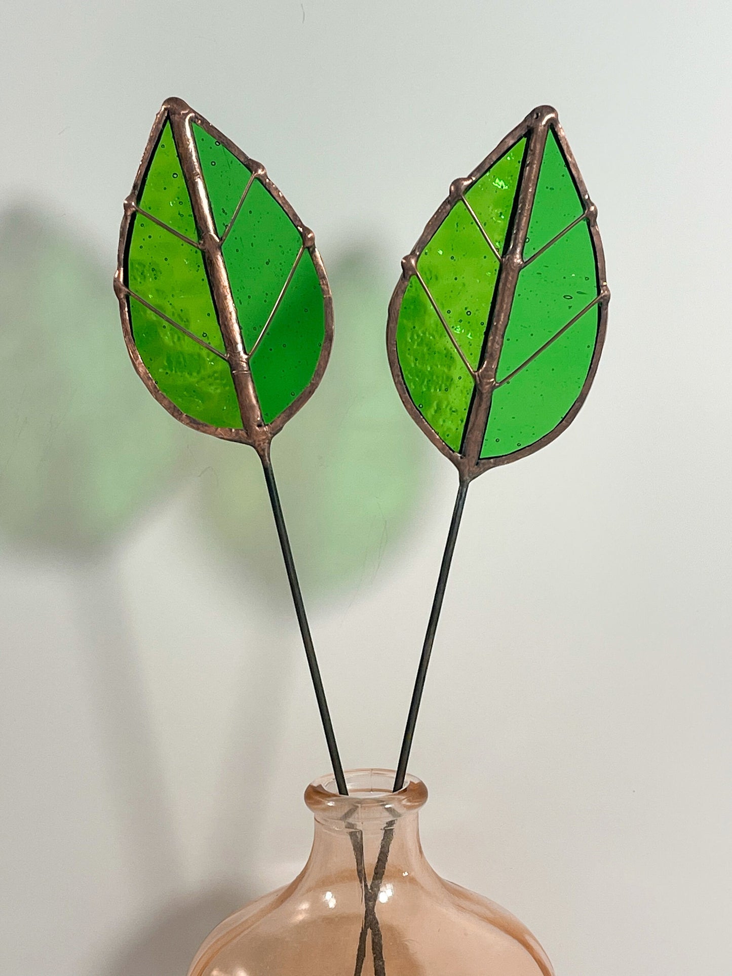 Glass Leaf Plant Stake