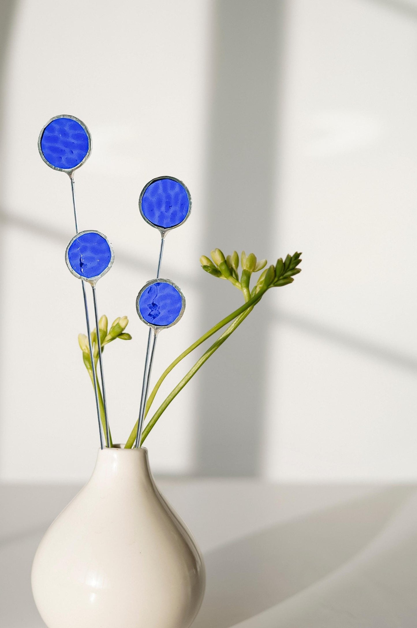 Blue Glass Globe Thistle Set