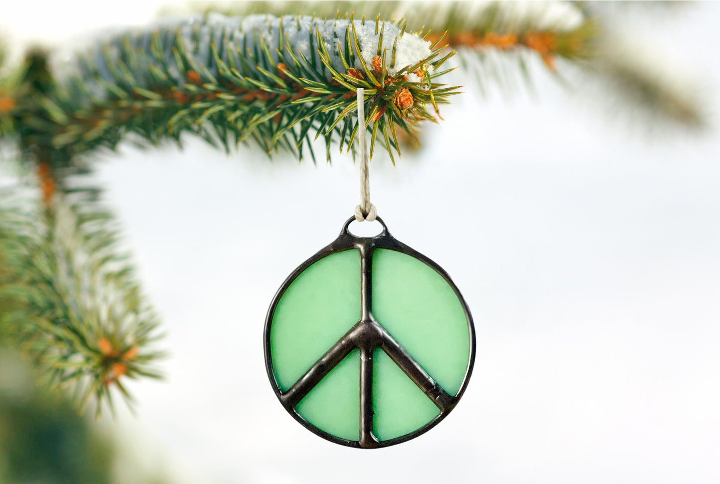Peace Sign Christmas Ornament