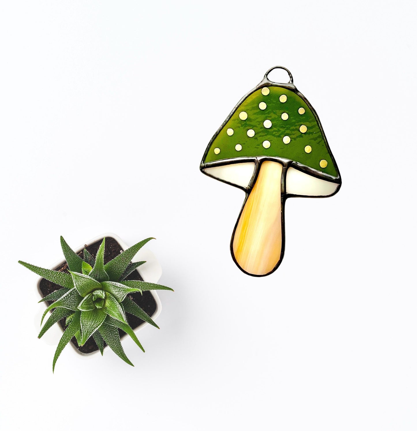 Stained Glass Mushroom Suncatchers