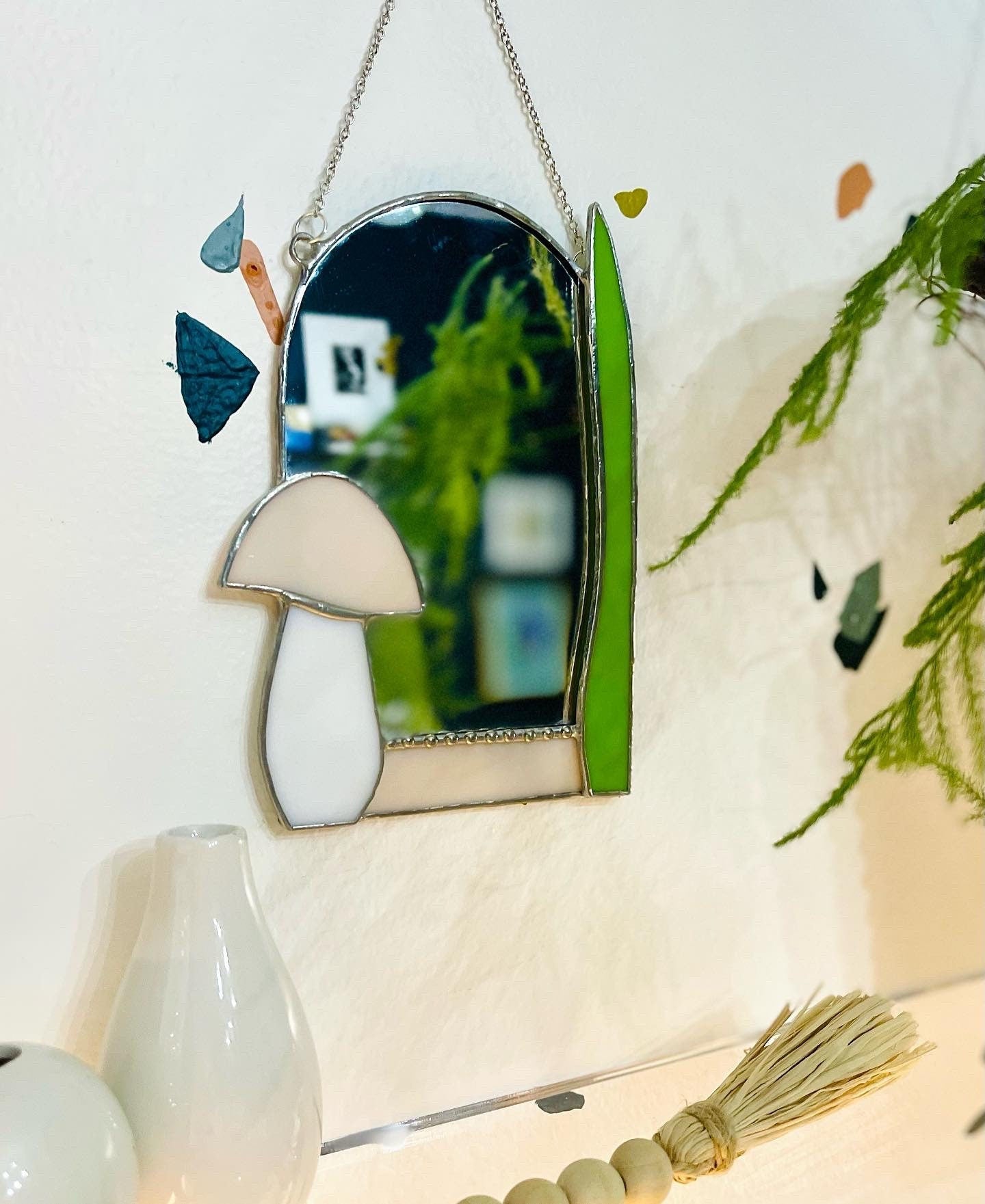 Small Mushroom Accent Mirror