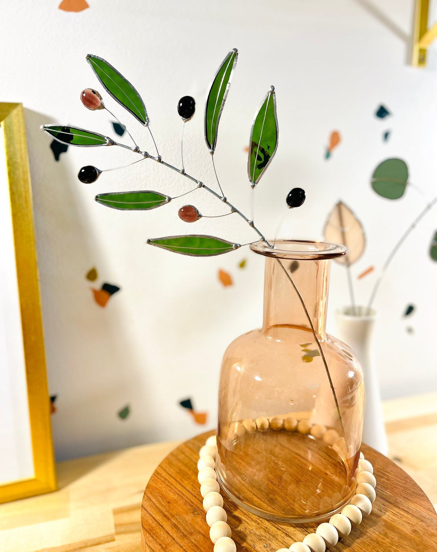 Glass Olive Branch Stem
