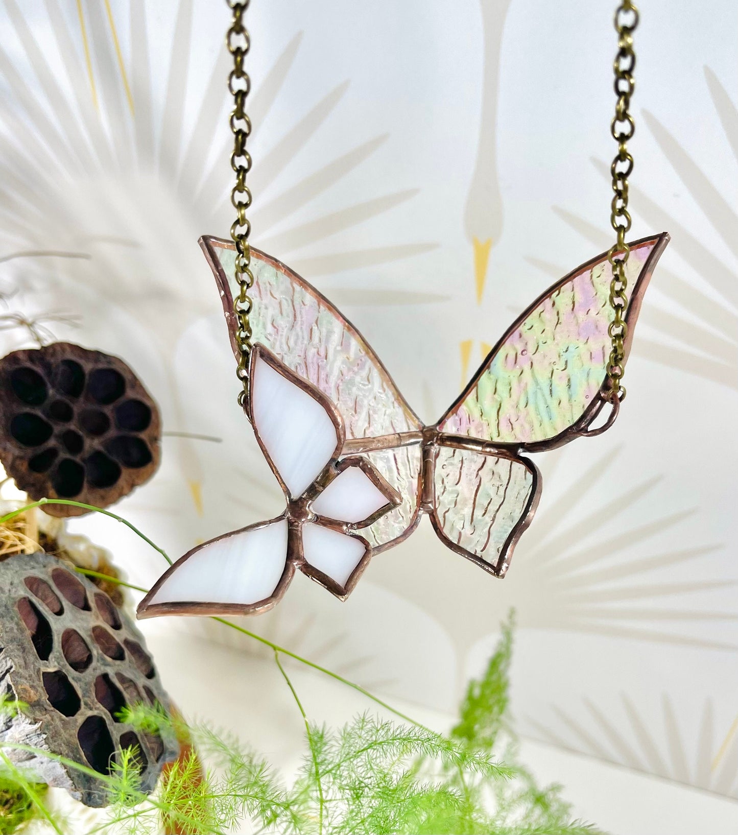 Glass Butterfly in Flight
