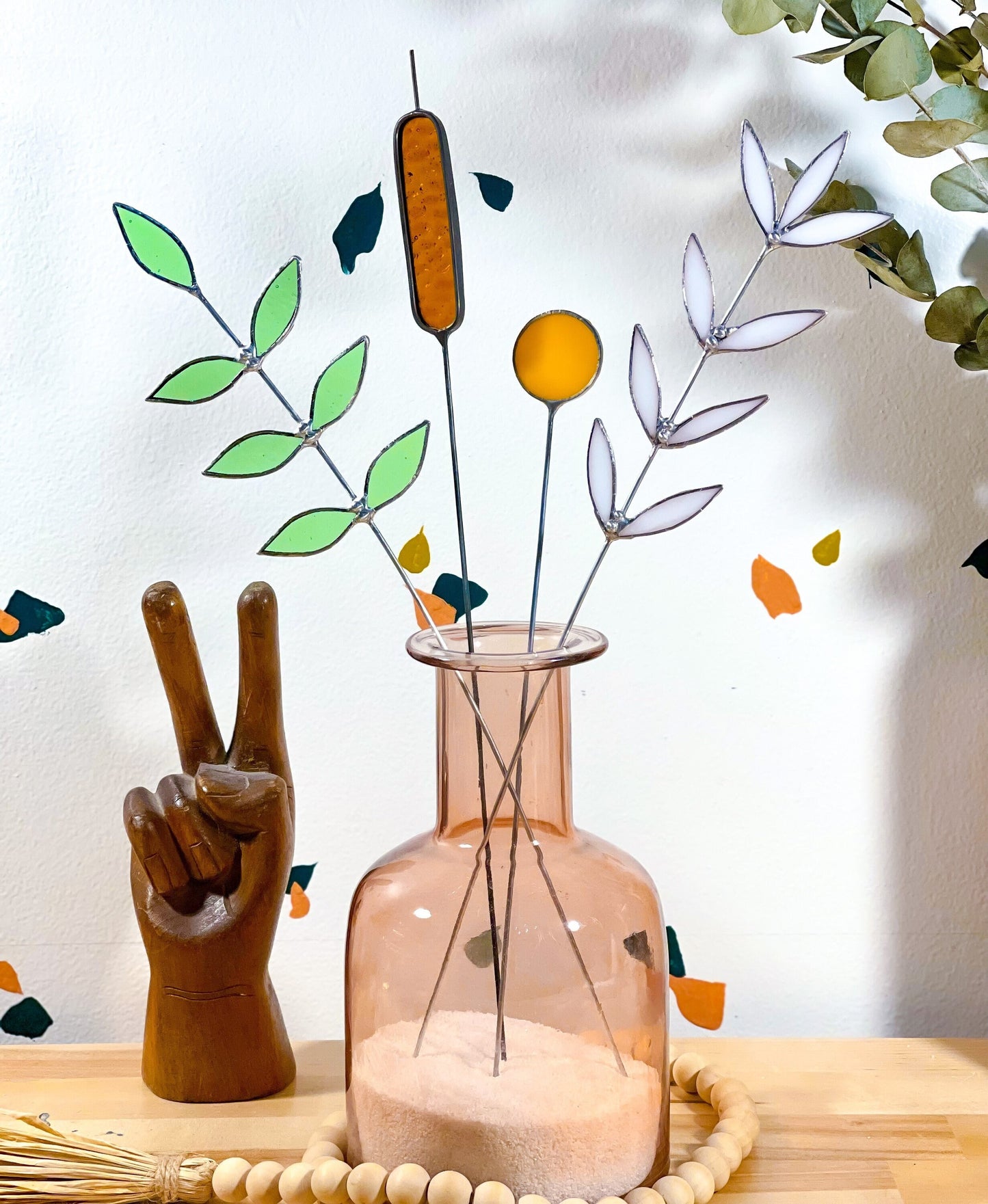 Stained Glass Floral Arrangement