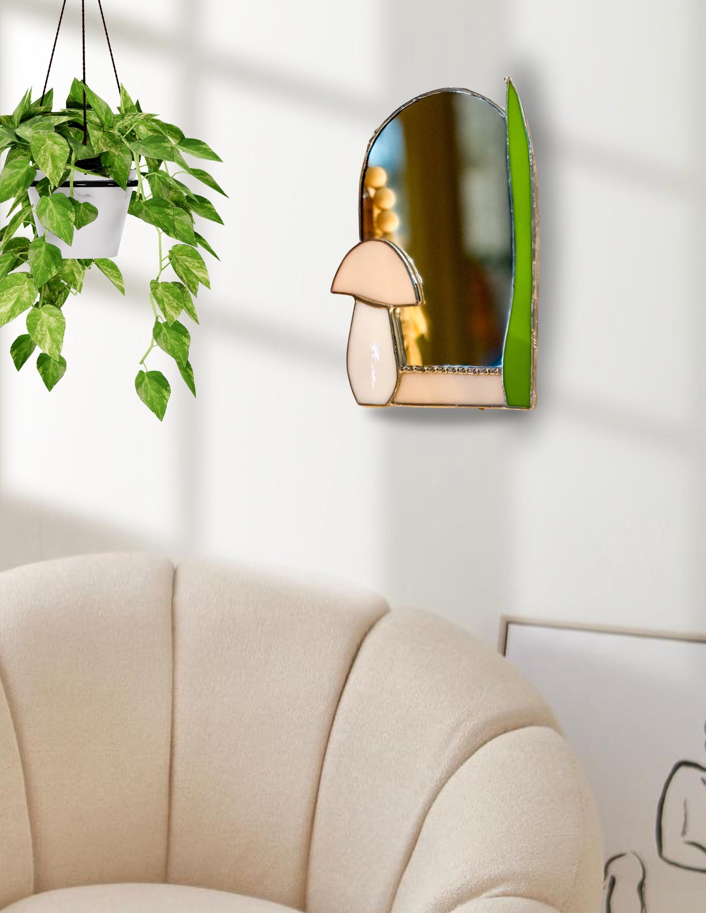 Small Mushroom Accent Mirror