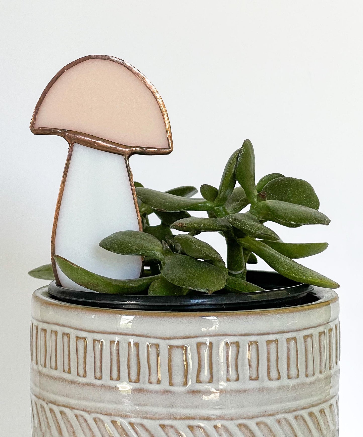 Glass Mushroom Plant Stake