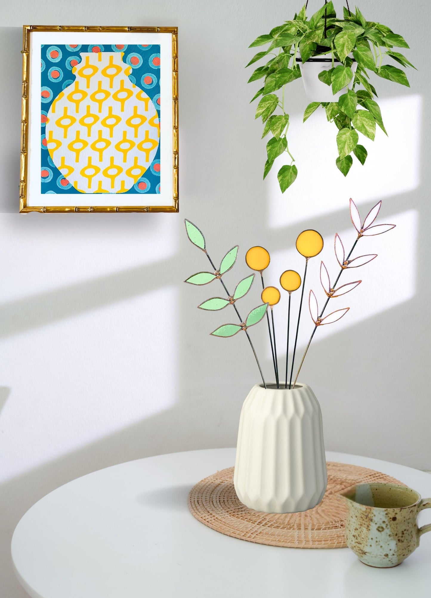 Stained Glass Floral Arrangement