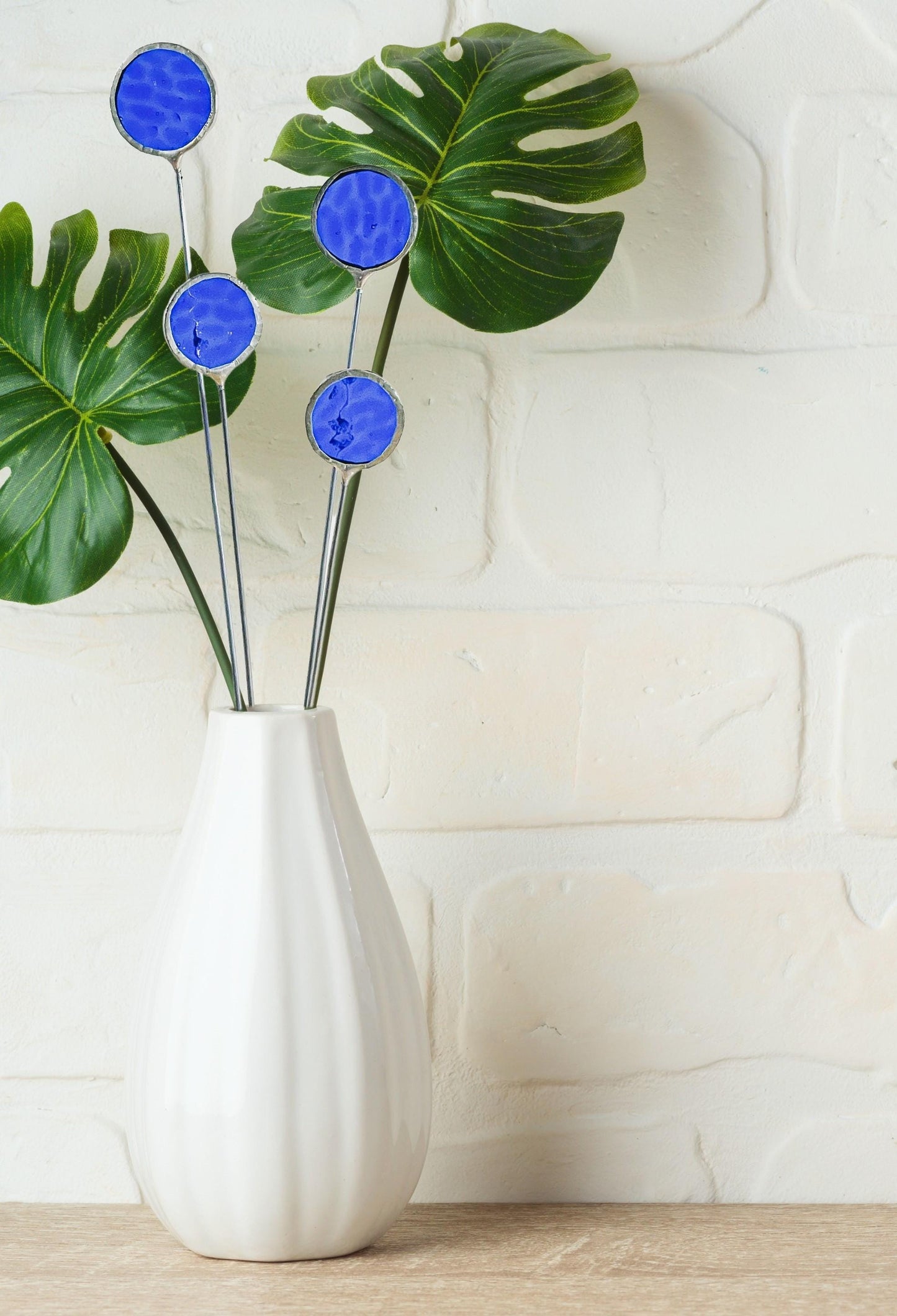 Blue Glass Globe Thistle Set