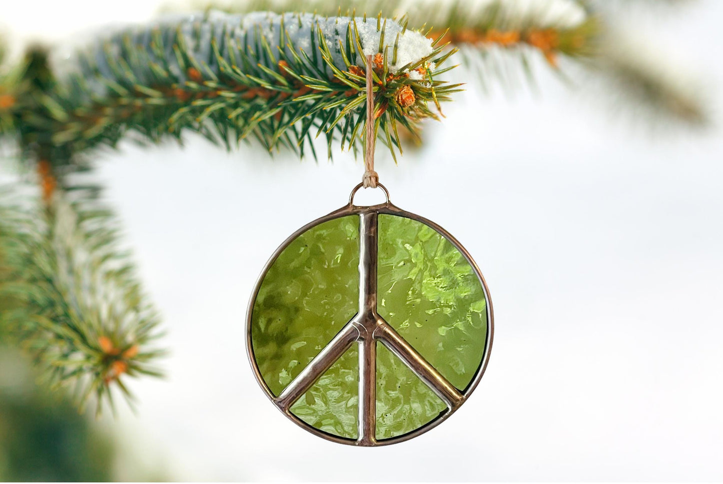 Peace Sign Christmas Ornament
