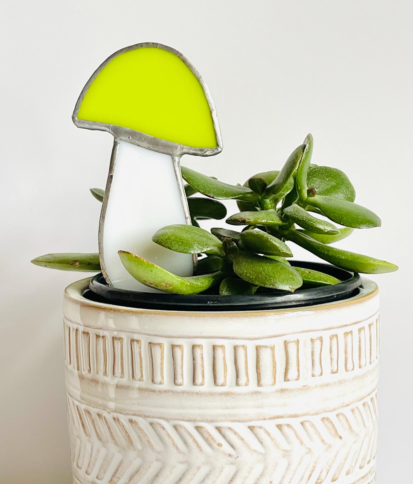 Glass Mushroom Plant Stake