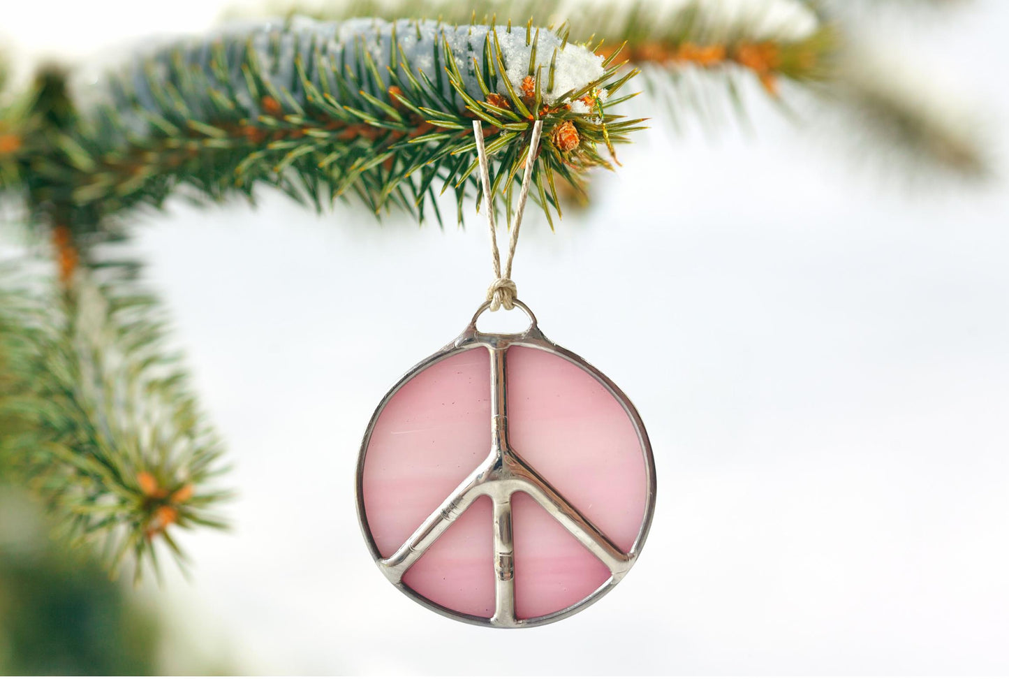 Peace Sign Christmas Ornament