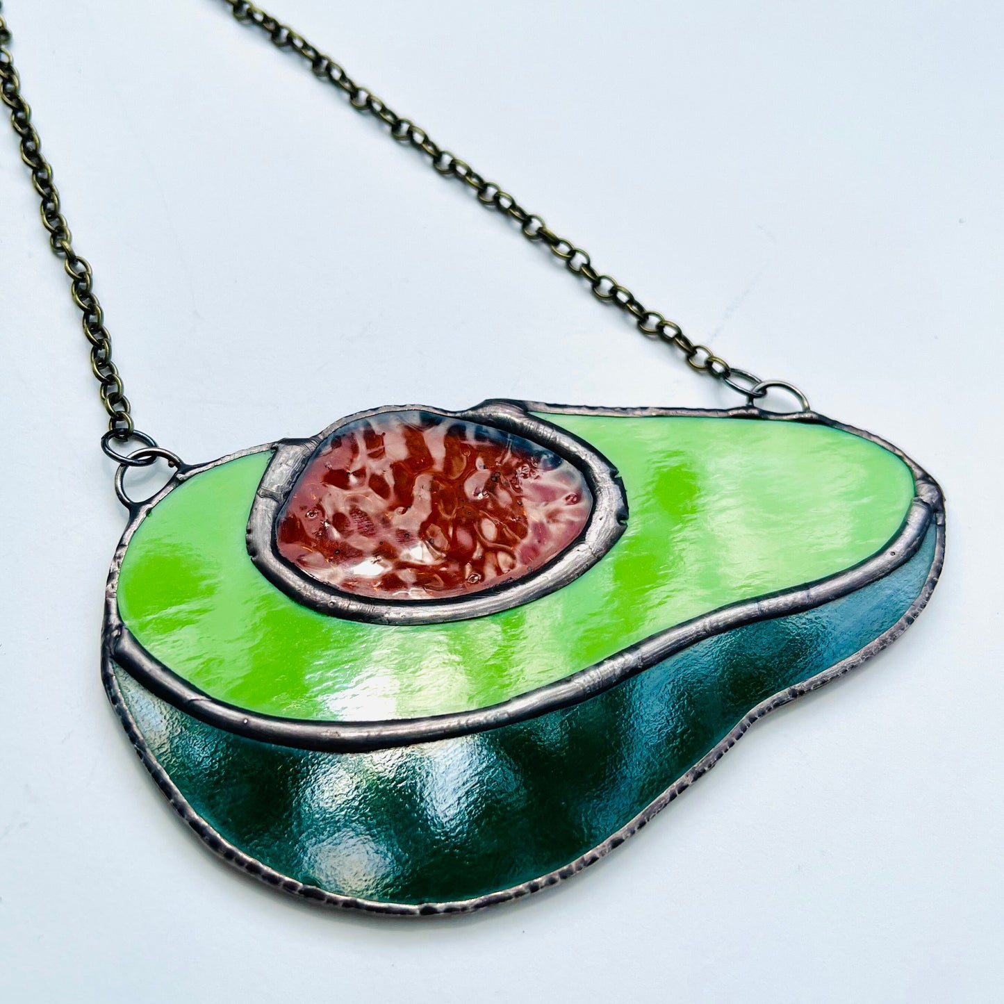 Glass Avocado Suncatcher
