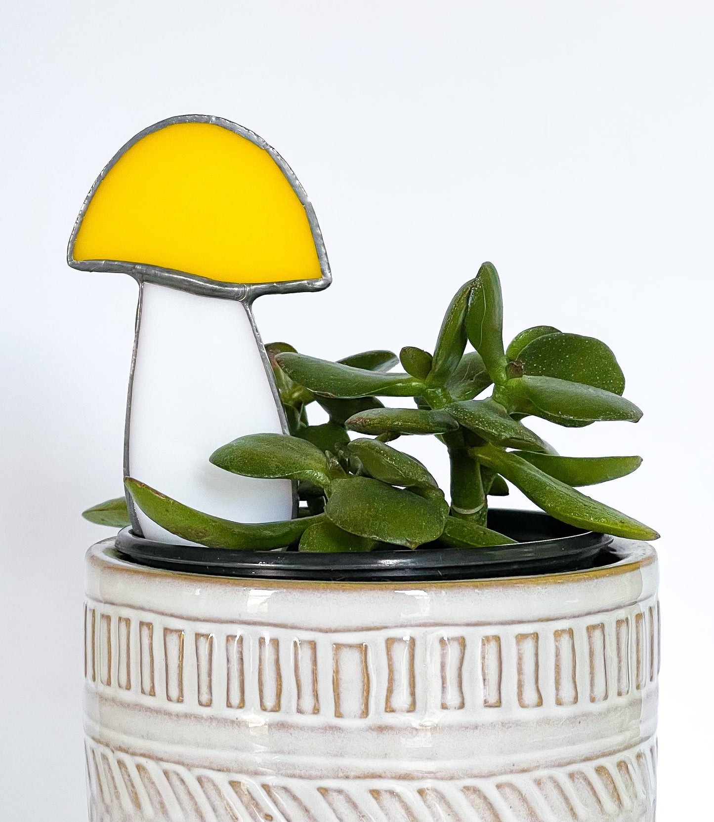Glass Mushroom Plant Stake