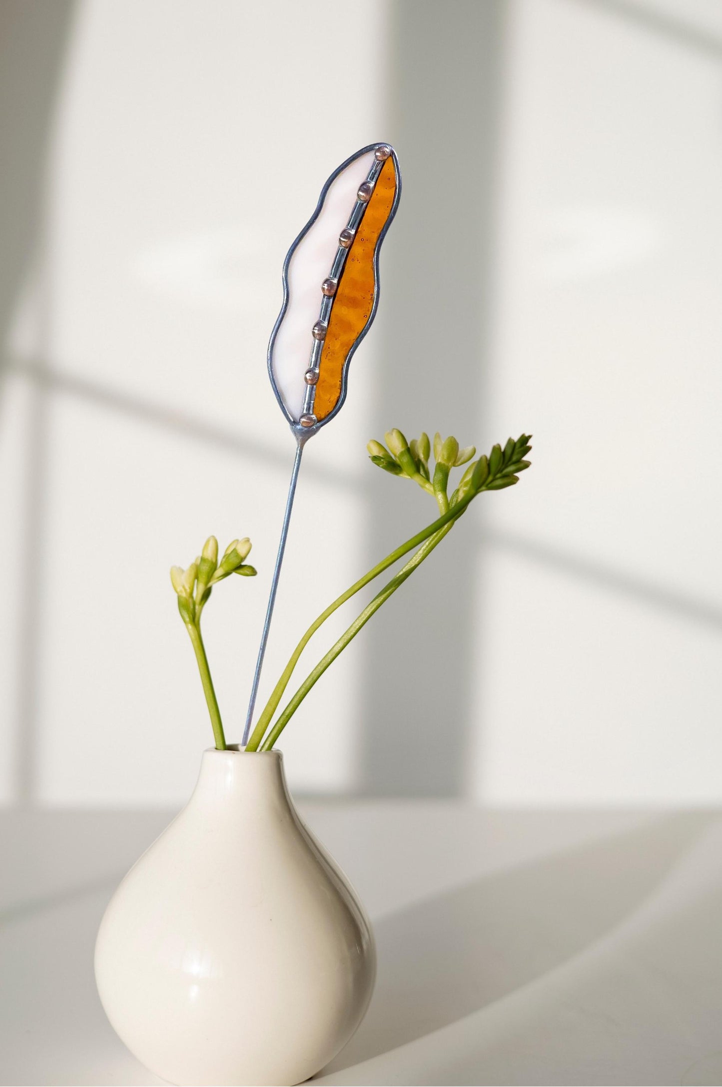 Glass Seed Pod Plant Stakes