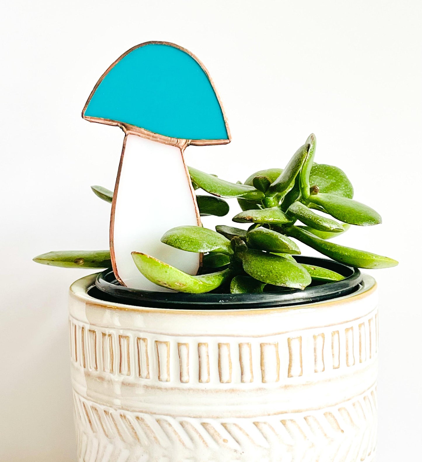 Glass Mushroom Plant Stake