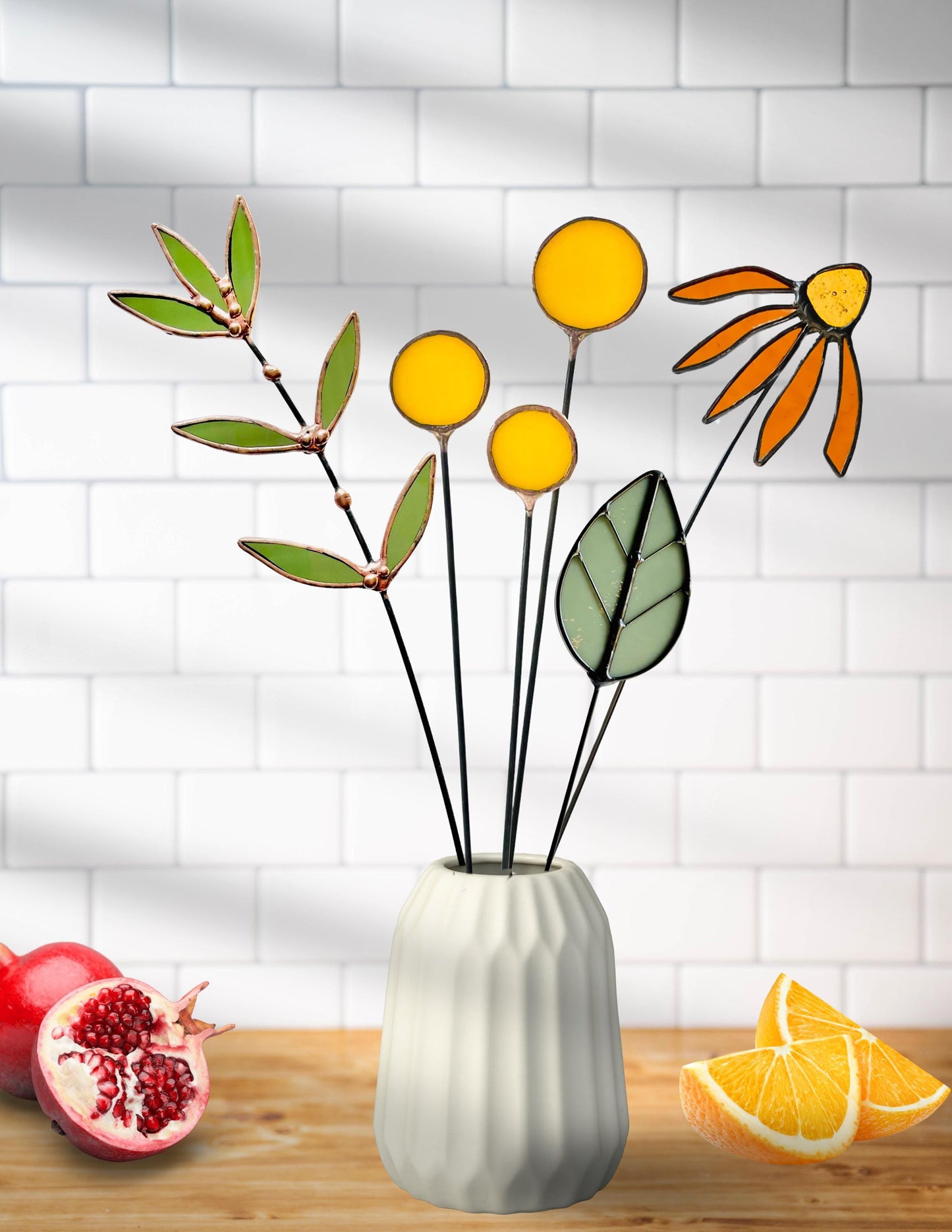Stained Glass Floral Arrangement