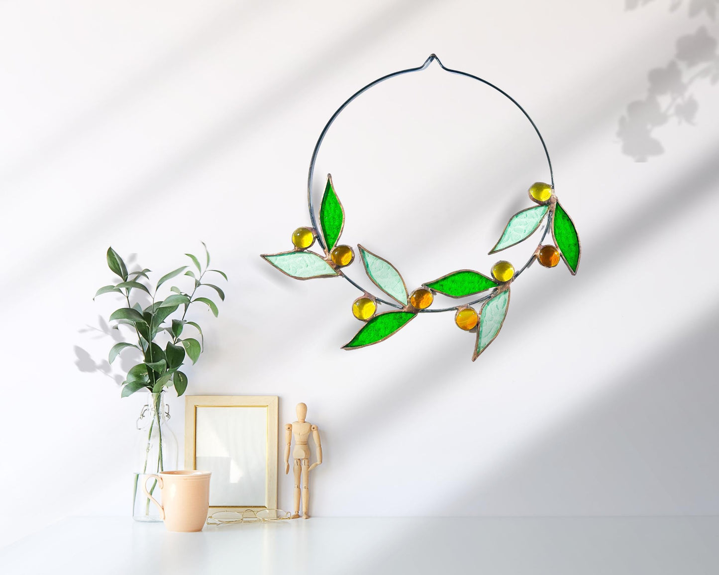 Stained Glass Flora Wreath