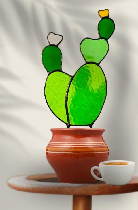 Glass Prickly Pear Cactus