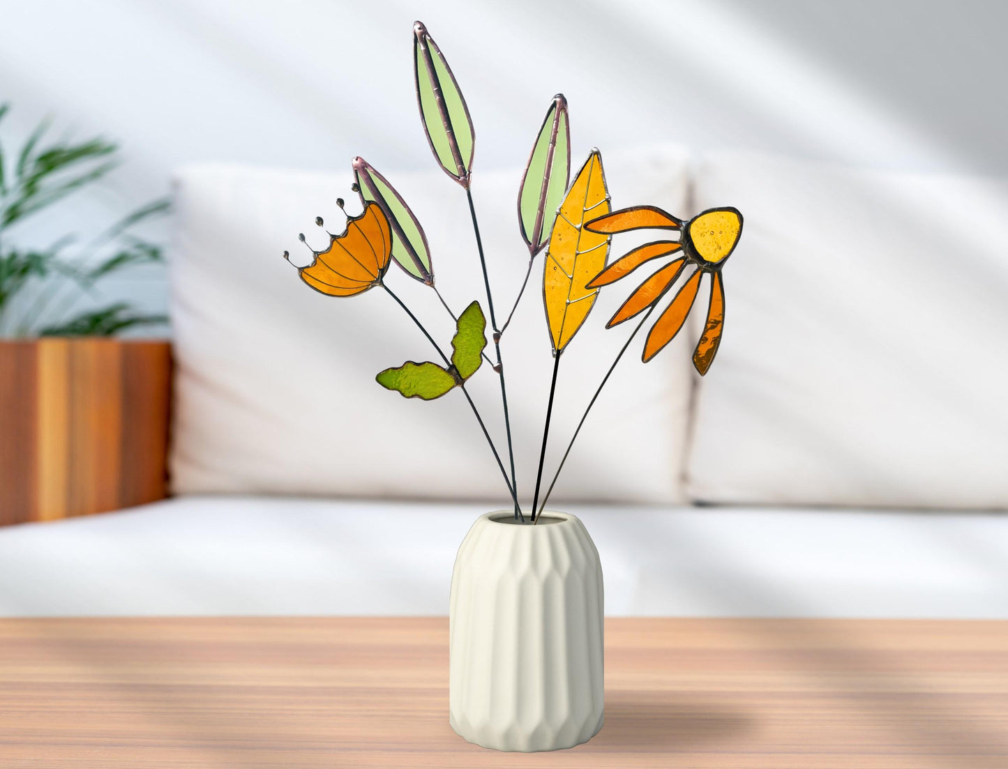 Stained Glass Floral Arrangement
