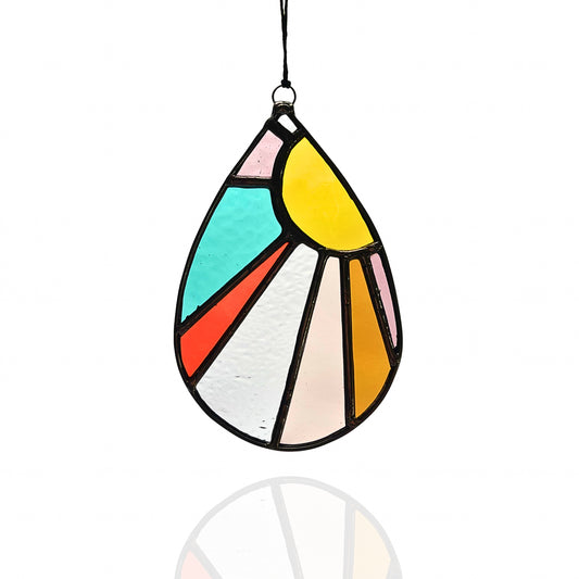 Drop of Sunshine Stained Glass Suncatcher - Samara Designs Studio