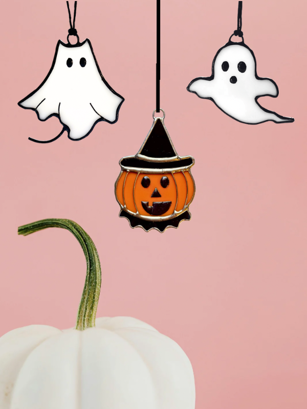 Stained Glass Halloween Gift Set- Handmade Halloween Gifts