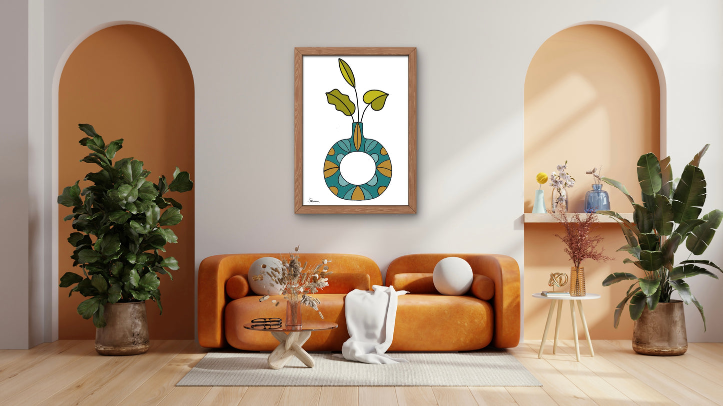 Boho Vase Art Print
