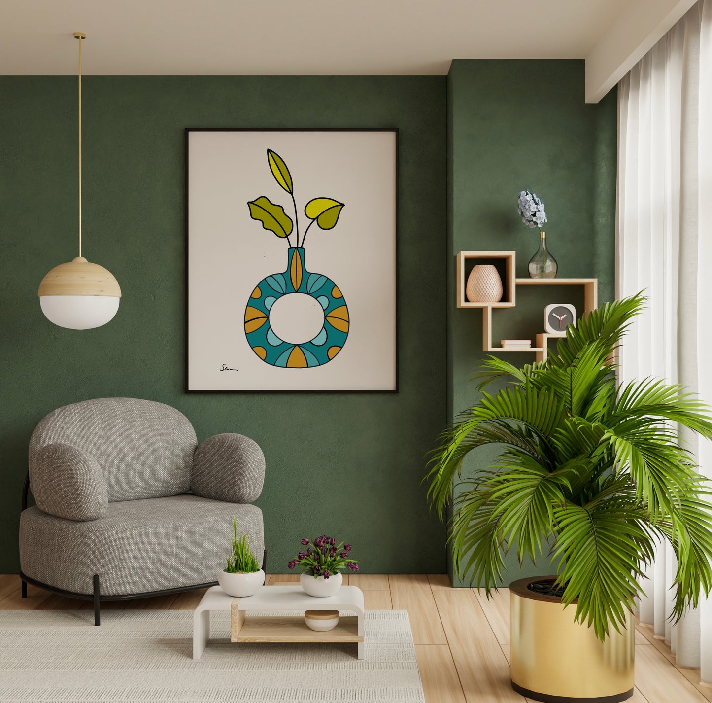 Boho Vase Art Print