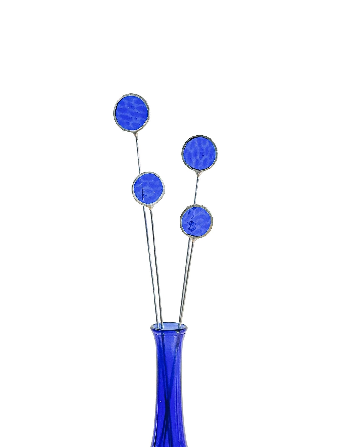 Blue Glass Globe Thistle Set