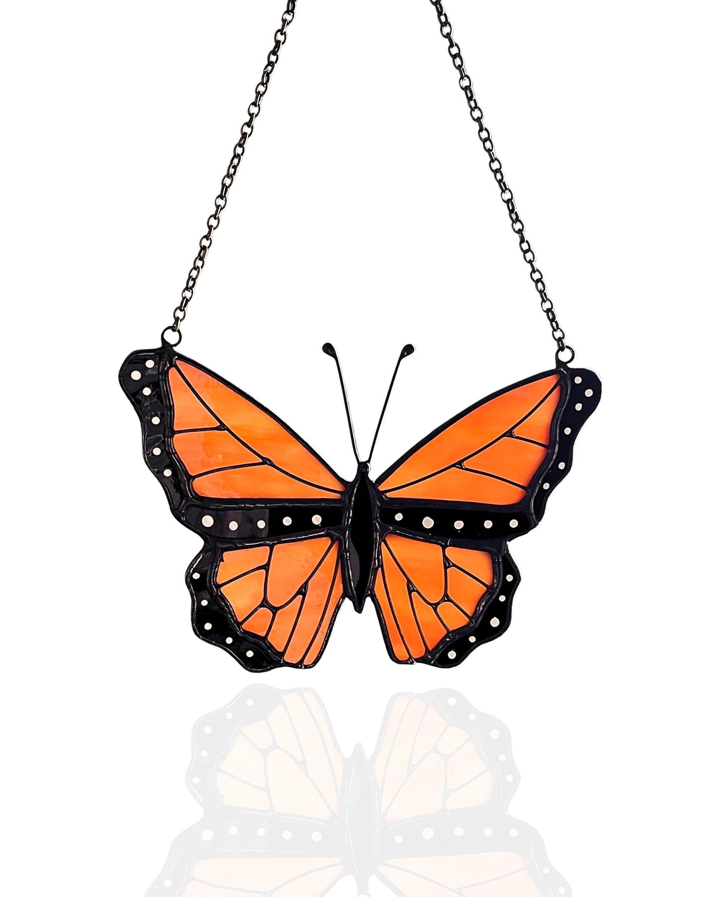 Stained Glass Monarch Butterfly Suncatcher