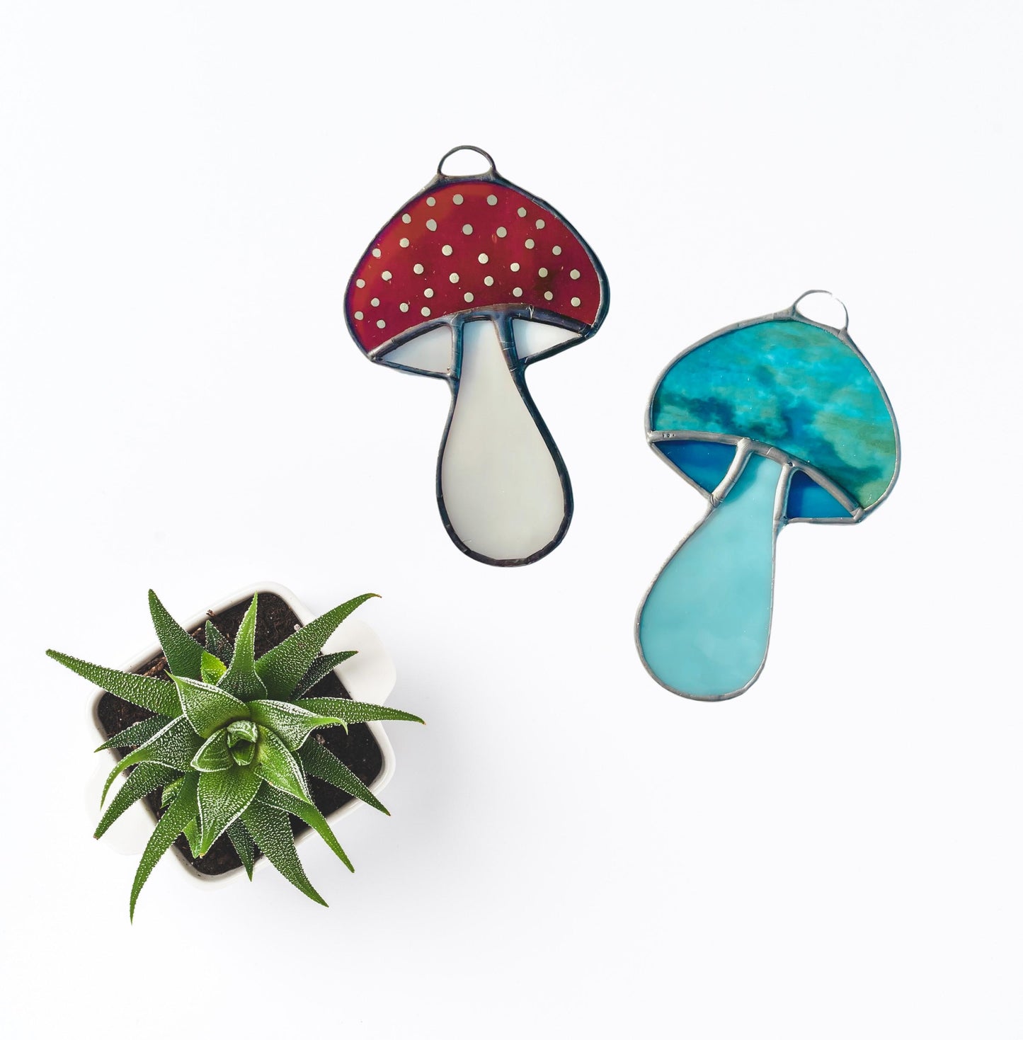 Stained Glass Mushroom Suncatchers