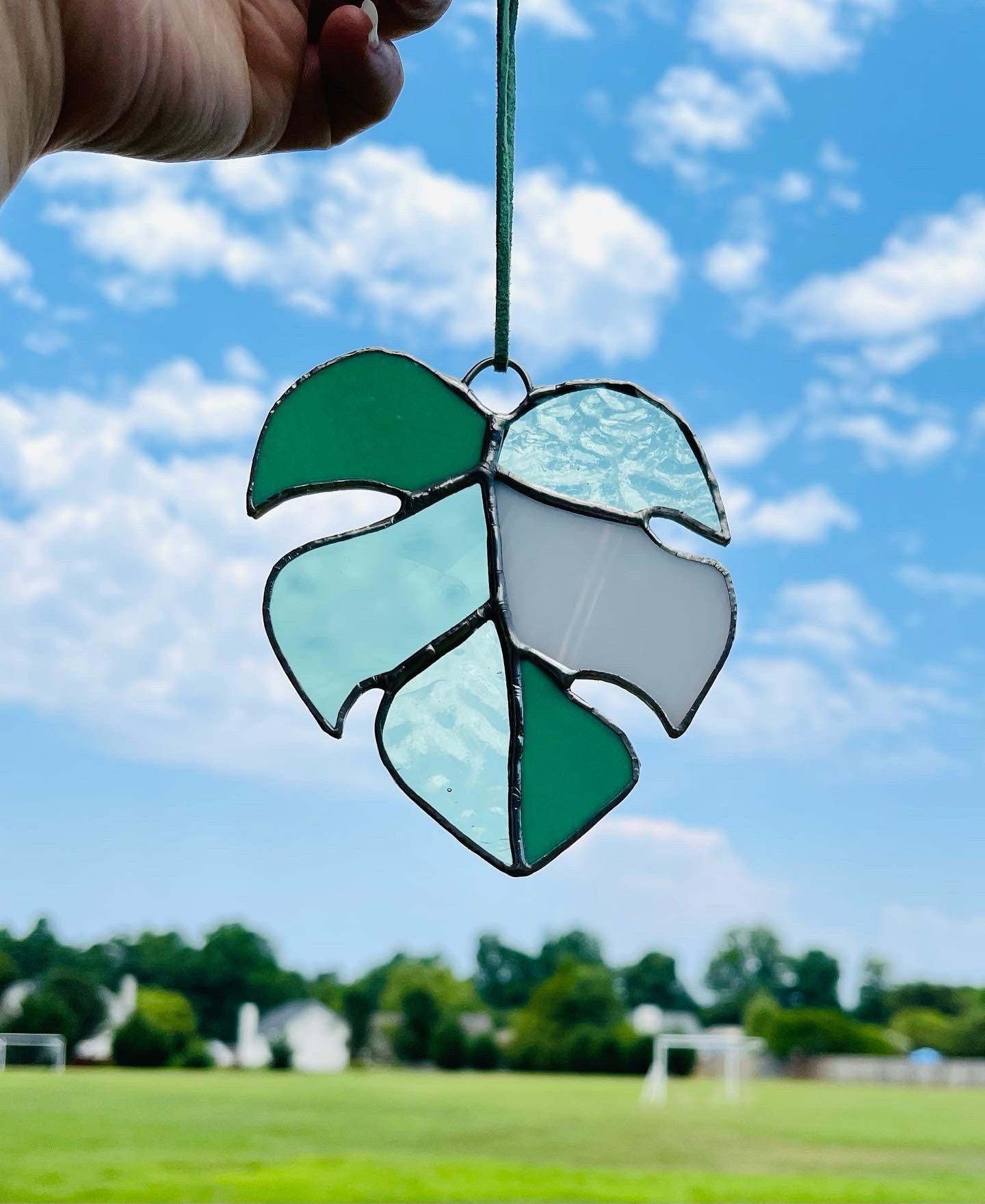 Mini Monstera Glass Sun Catcher