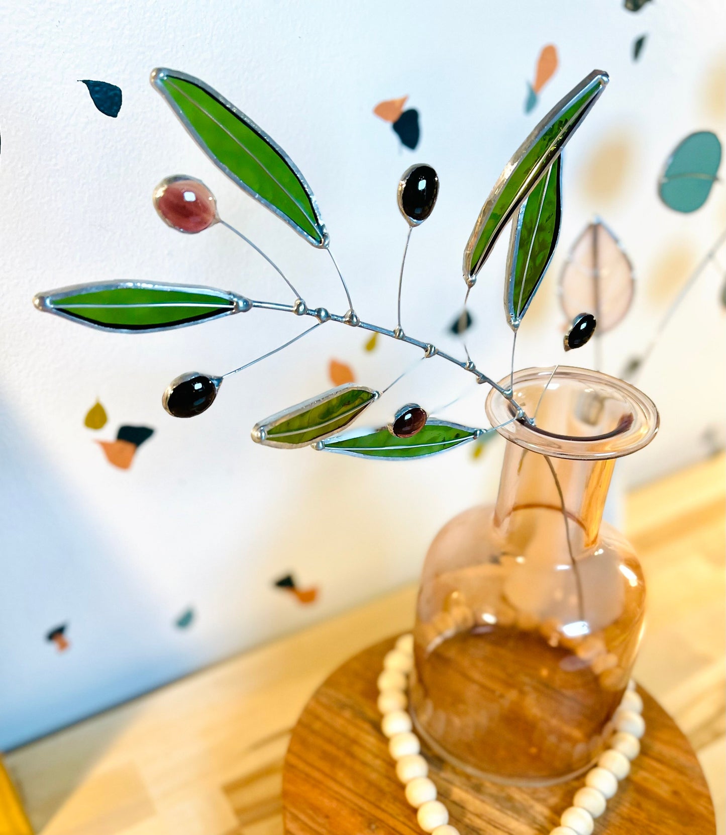 Glass Olive Branch Stem