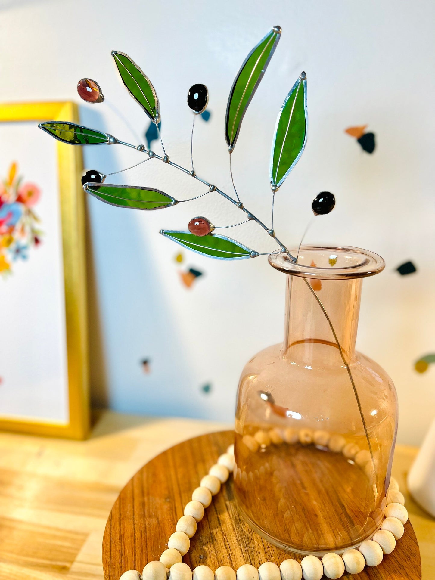 Glass Olive Branch Stem
