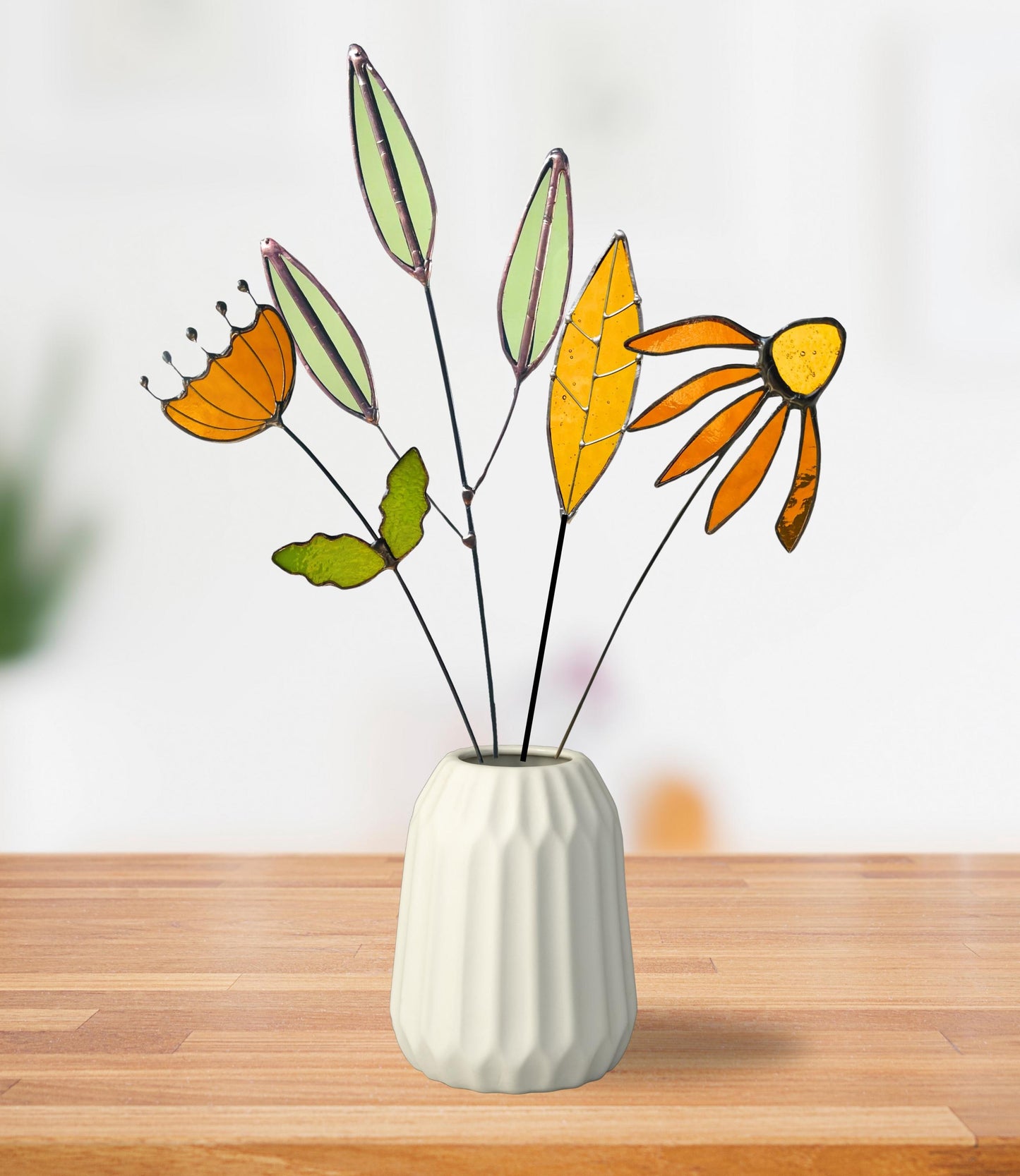 Stained Glass Floral Arrangement