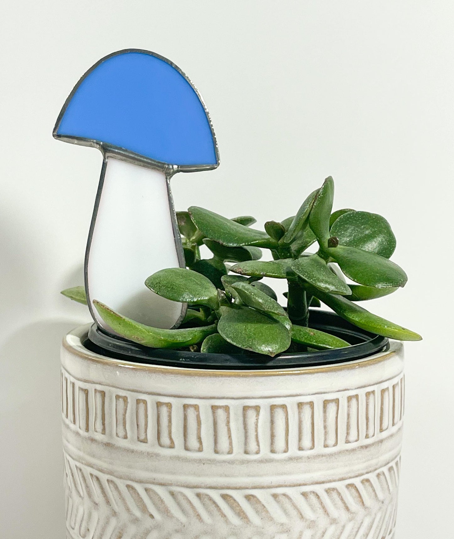 Glass Mushroom Plant Stake
