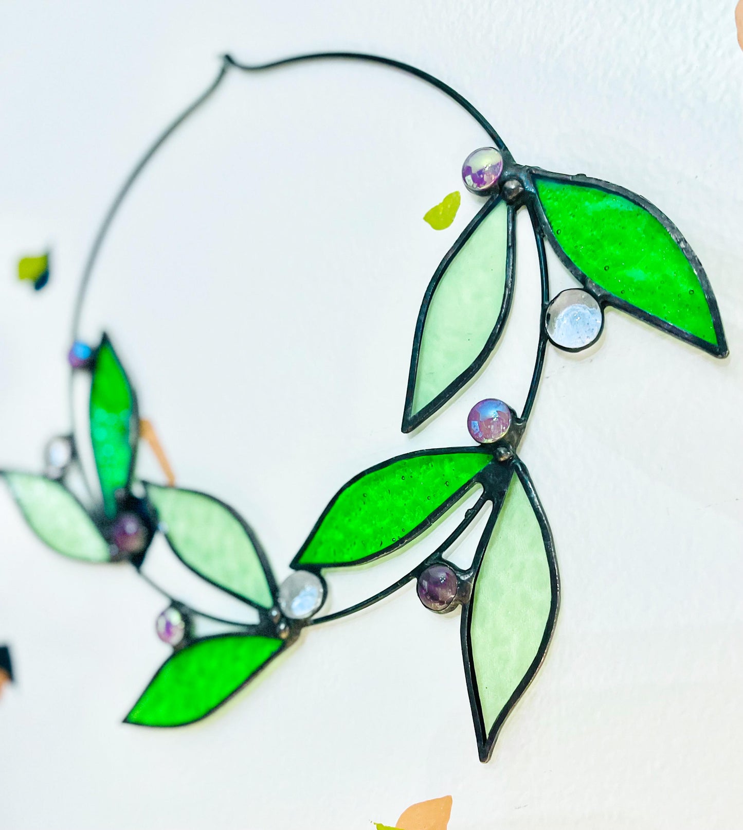 Stained Glass Floral Wreath
