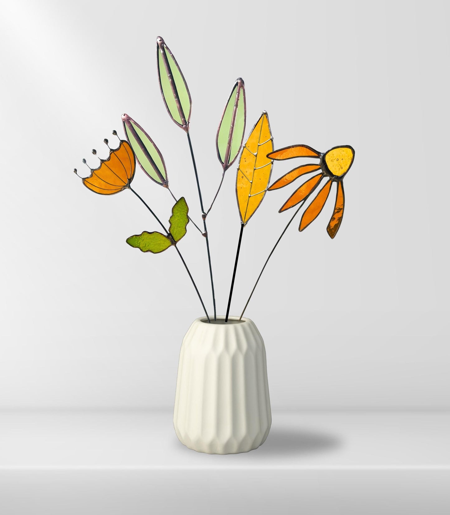 Stained Glass Floral Arrangement