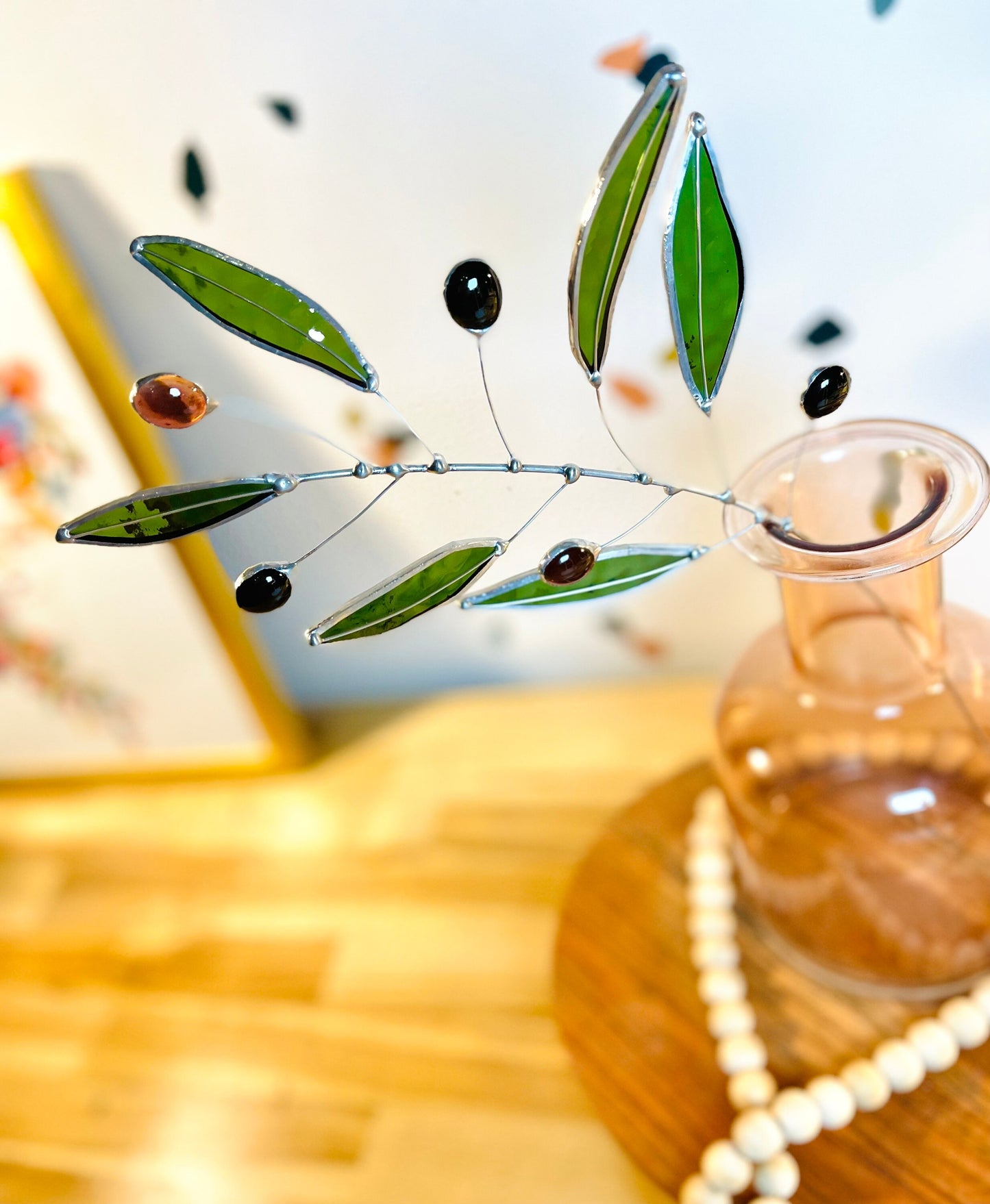 Glass Olive Branch Stem