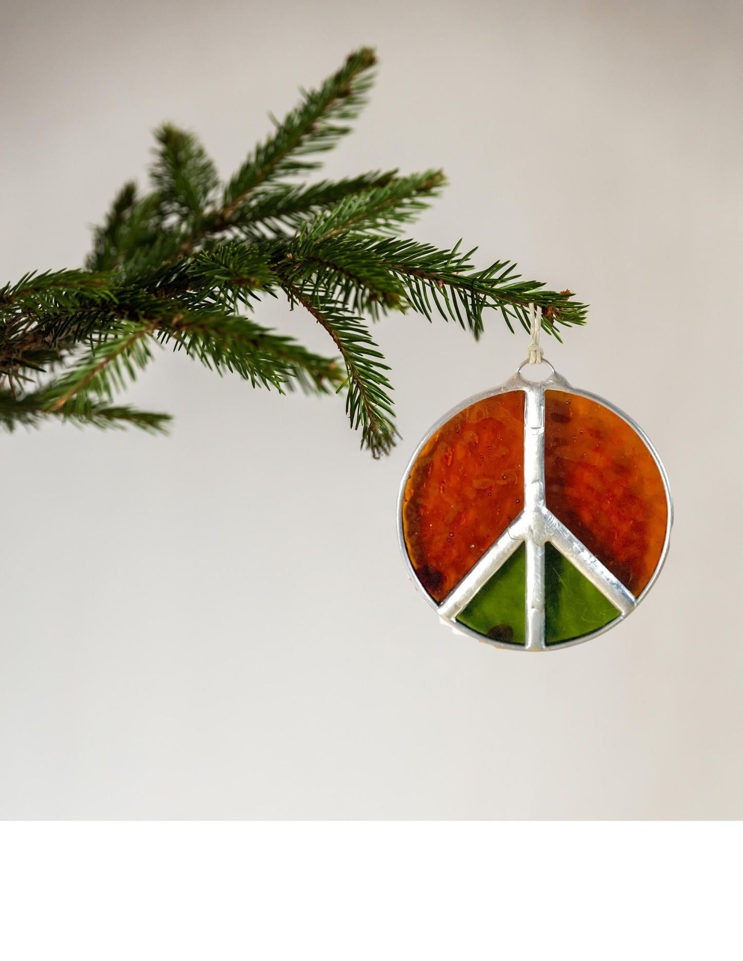 Peace Sign Christmas Ornament