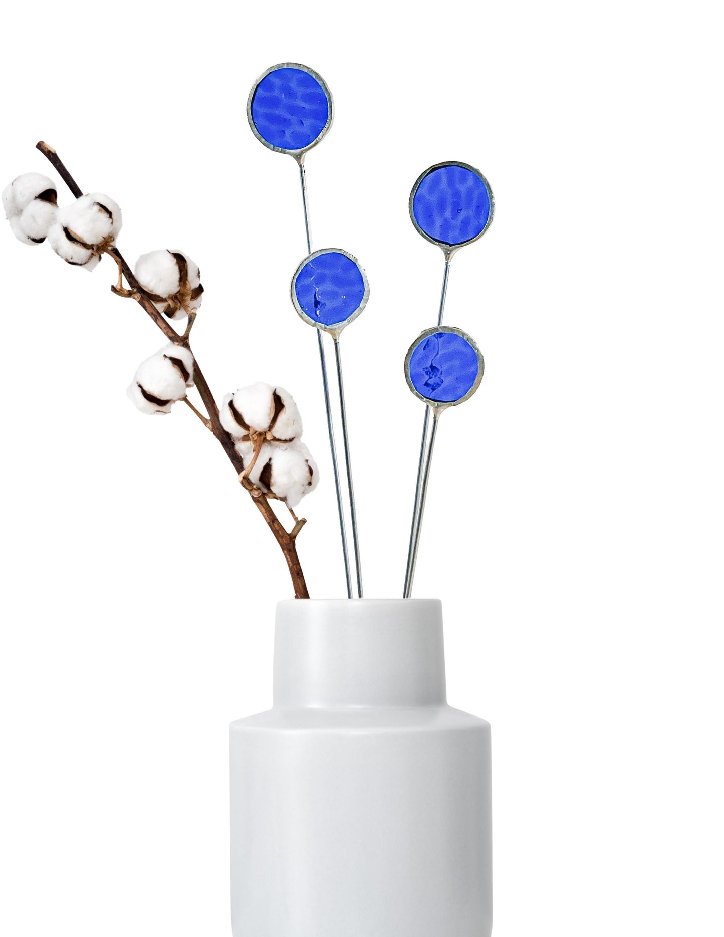 Blue Glass Globe Thistle Set