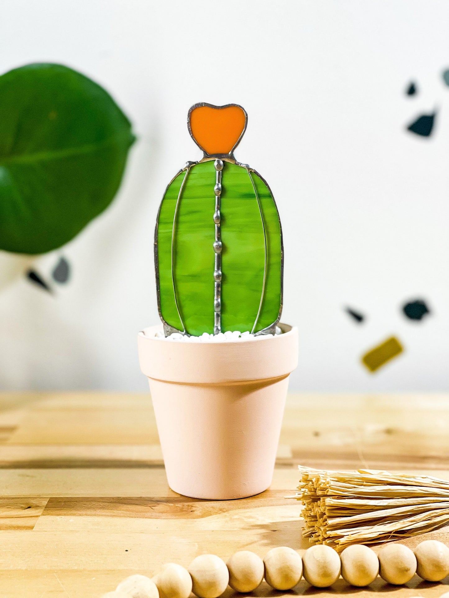 Baby Barrel Glass Cactus