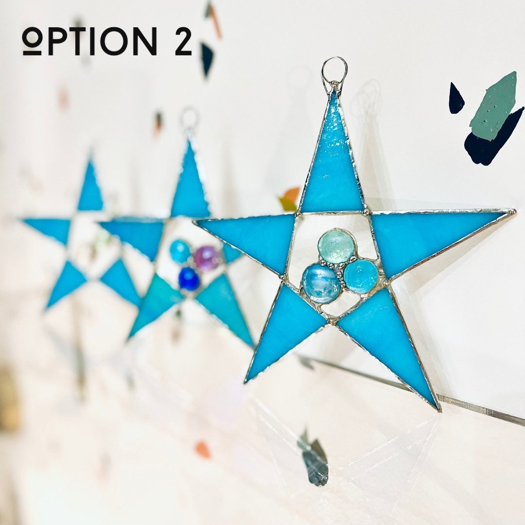 Sky Blue Star Christmas Ornament