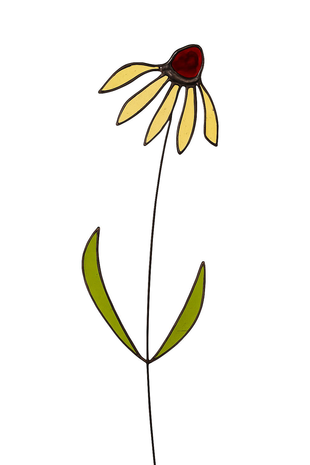 ๐ผ Handmade Stained Glass Coneflowers โ Unique Gift for Nature Lovers