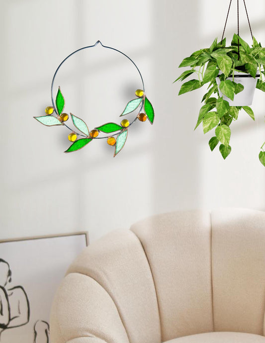 Stained Glass Flora Wreath - Samara Designs Studio