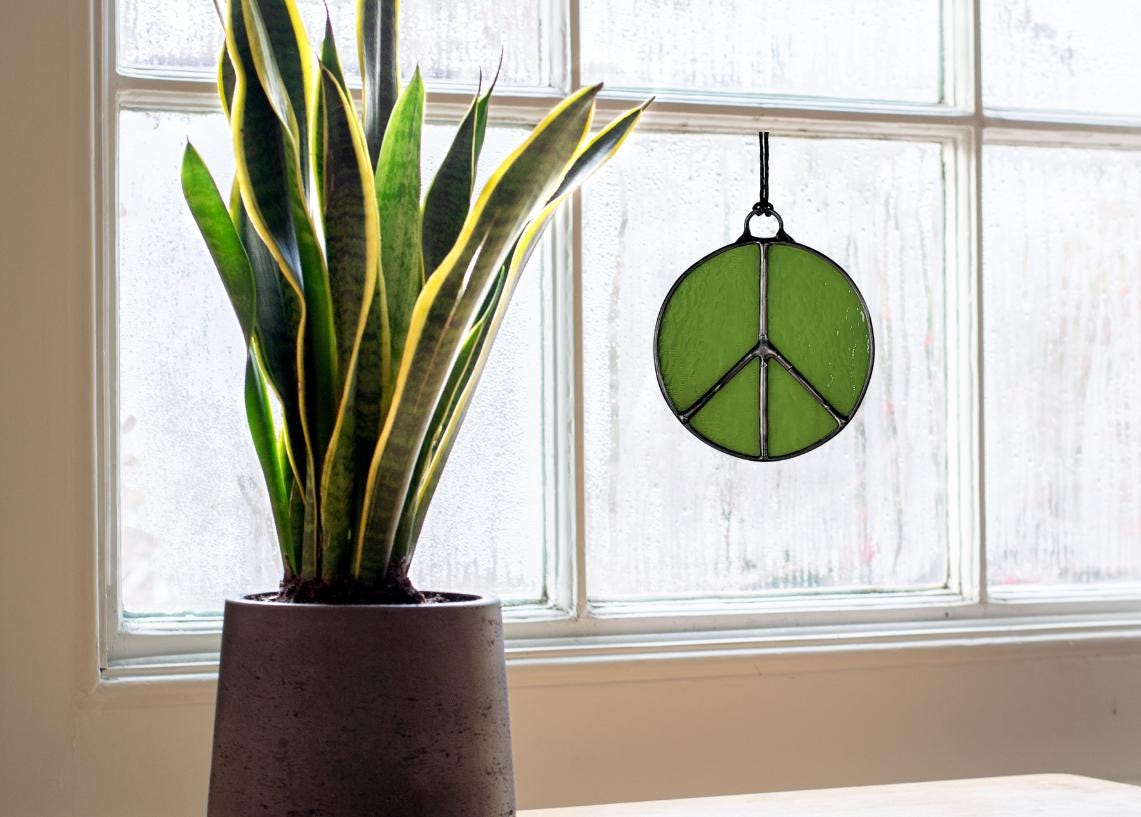 Peace Sign Suncatcher - Samara Designs Studio