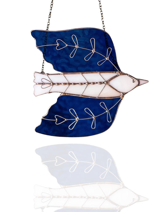 Stained Glass Folk Art Bird - Samara Designs Studio