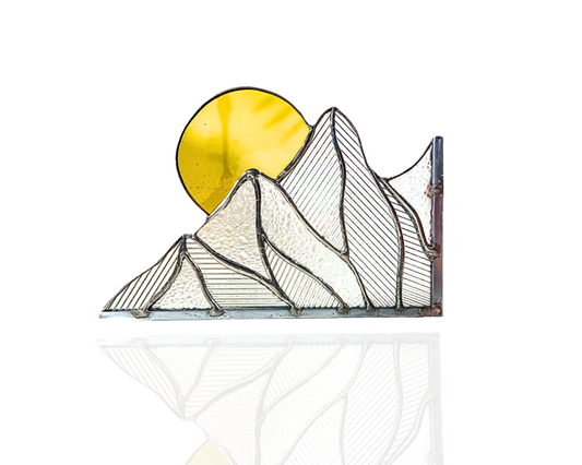 Stained Glass Mountain Scape - Samara Designs Studio