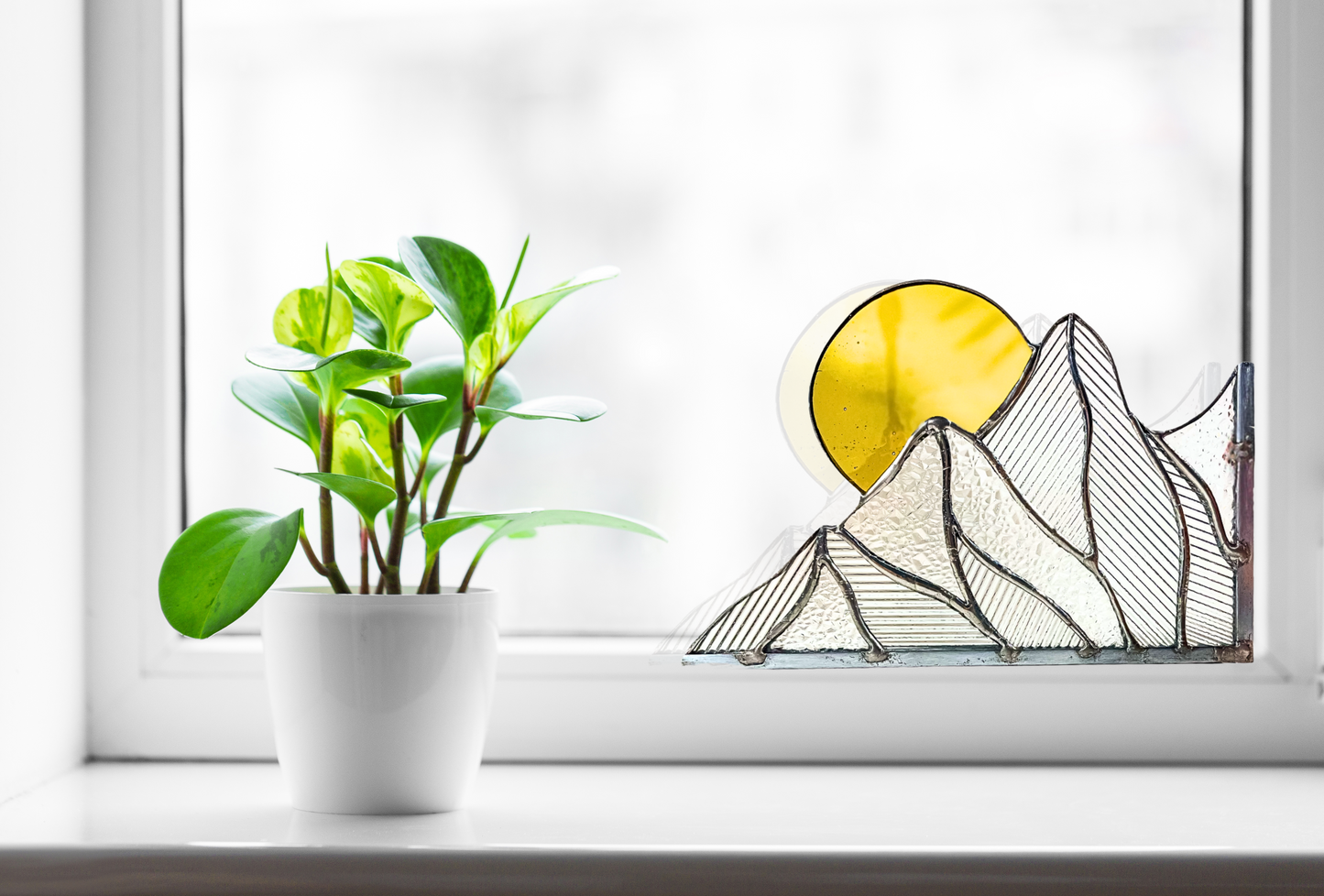 Stained Glass Mountain Scape - Samara Designs Studio