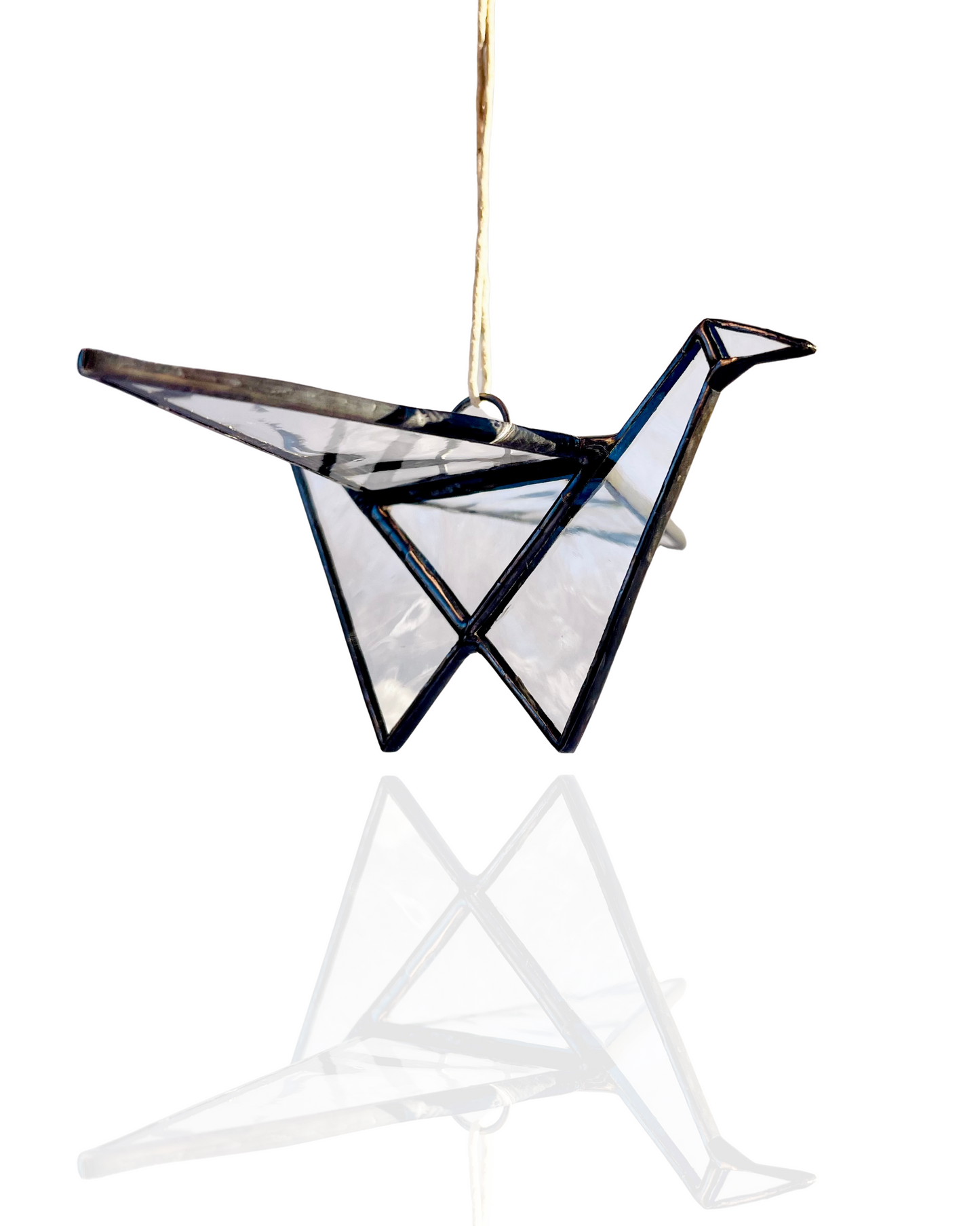 Stained Glass Origami Crane Suncatchers - Samara Designs Studio